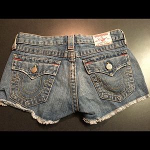 True Religion Brand Jeans Denim Short Shorts